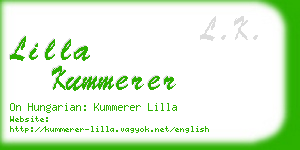 lilla kummerer business card